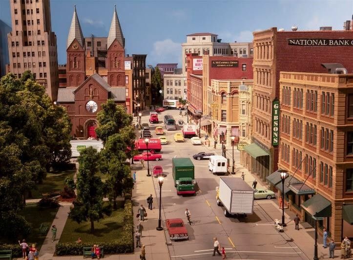 12. Gibson Trains show Vininng's Main Street with Gibson's building on the right..jpg